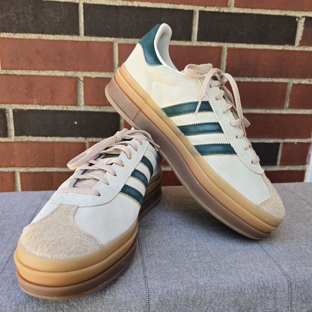 Size 10.5 - Women's adidas Gazelle Bold Cream/ Green ID7056 - Excellent!!! - Picture 6 of 10